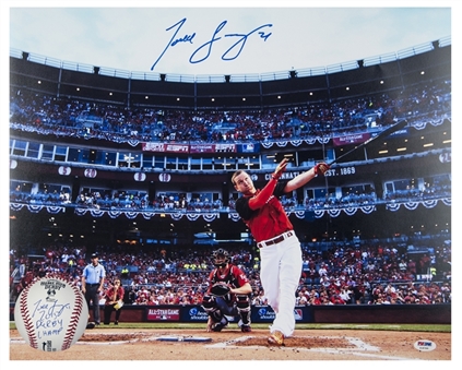 Todd Frazier 2015 HR Derby Signed 16x20 & HR Derby Baseball - (2) Signatures (PSA/DNA)
